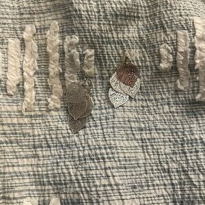 Silver Leaf Drop Earrings